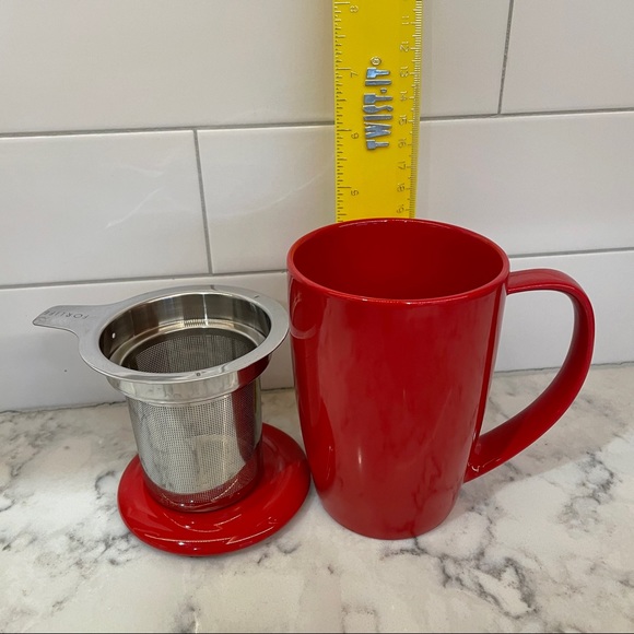FORLIFE Curve Tall Tea Mug with infuser and lid 15 ounces - Picture 3 of 7